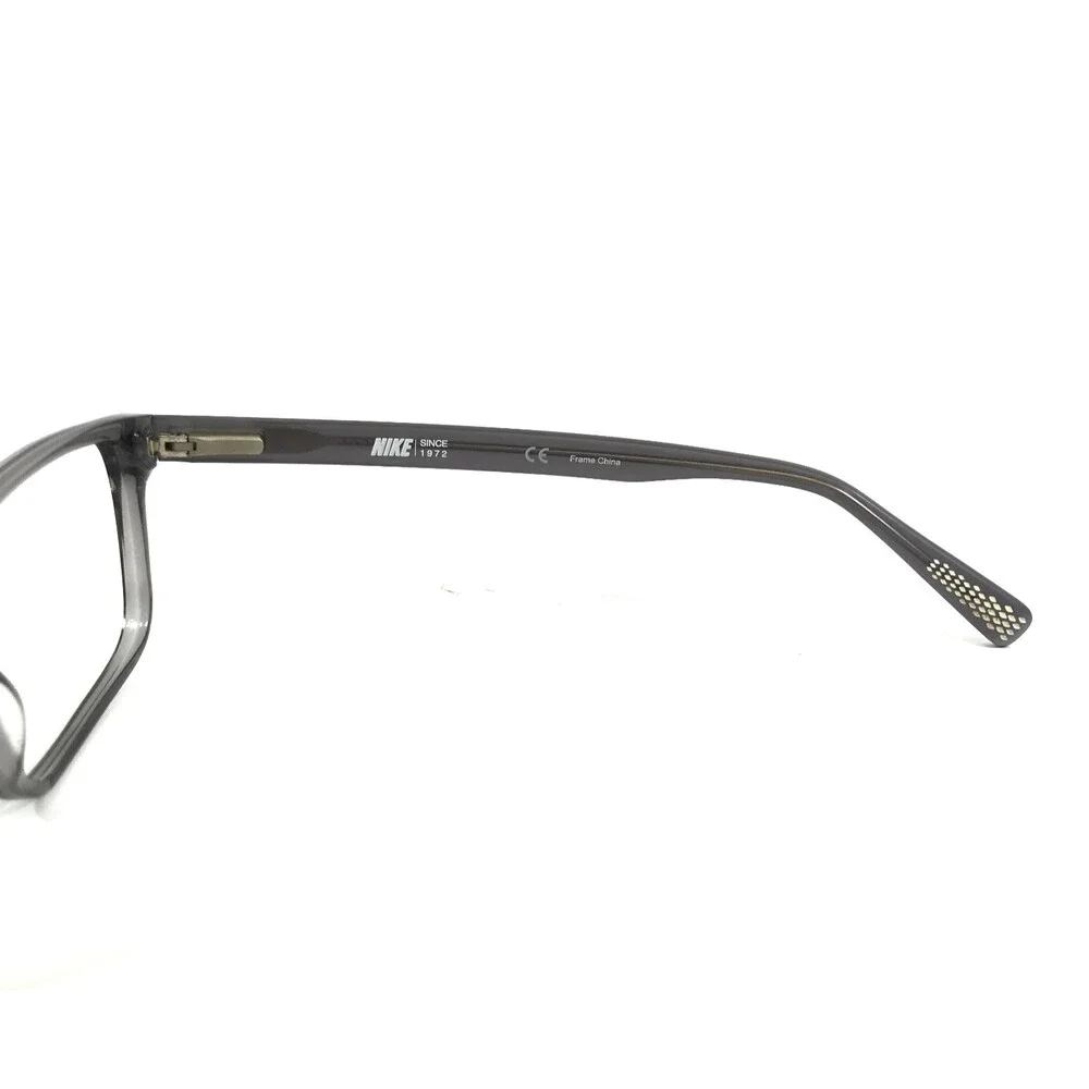 Nike Eyeglasses Frames 7240 070 Transparent Grey Rectangle Full Rim 55-17-140